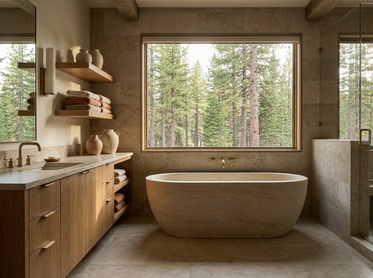 Spa-like primary bathroom