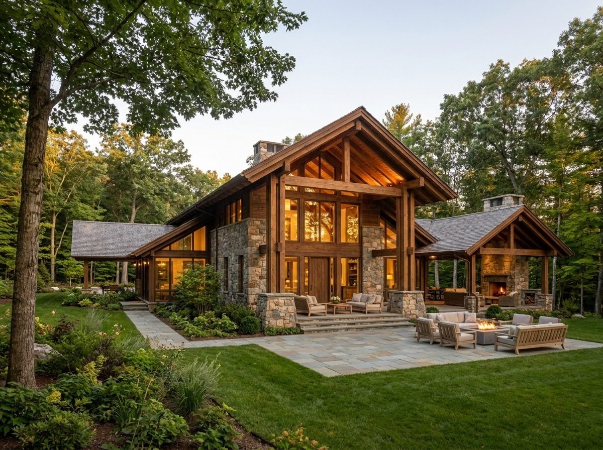 The Hollowbrook Estate — rear terrace and patio